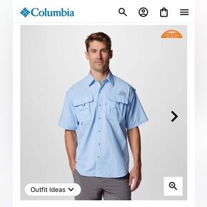 Men’s Columbia PFG Omni-Shade Short Sleeve Shirt size large